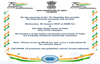 Flag Hoisting Ceremony - Republic Day of India 2022
